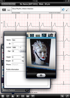 Wifi portable digital home iPad ECG machine , Heart rate monitor