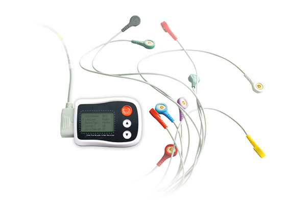 Moniteur de Holter d'écran de visualisation d'affichage à cristaux liquides et logiciel d'analyse d'ECG 24 heures de temps record
