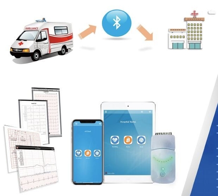 Connexion sans fil de Bluetooth de machine d'Ecg de dispositifs d'IOS avec la petite case de trois couleurs