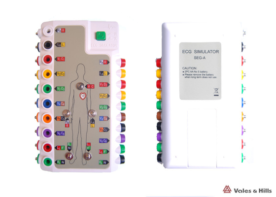 Détecteur blanc ECG de simulateur en plastique de l'ABS pour la connexion sans fil d'IOS Bluetooth