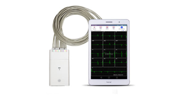 Machine blanche de système Bluetooth ECG d'Andriod d'enregistreur de signal d'ECG