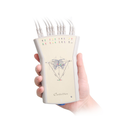 Grey Plastic Recorder portatif avec VIP Simultenaous 12 mènent la machine tenue dans la main d'ECG