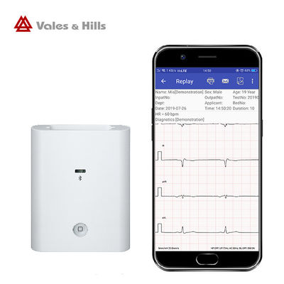 Petit système blanc Bluetooth d'Android de boîte d'acquisition reposant la machine d'ECG